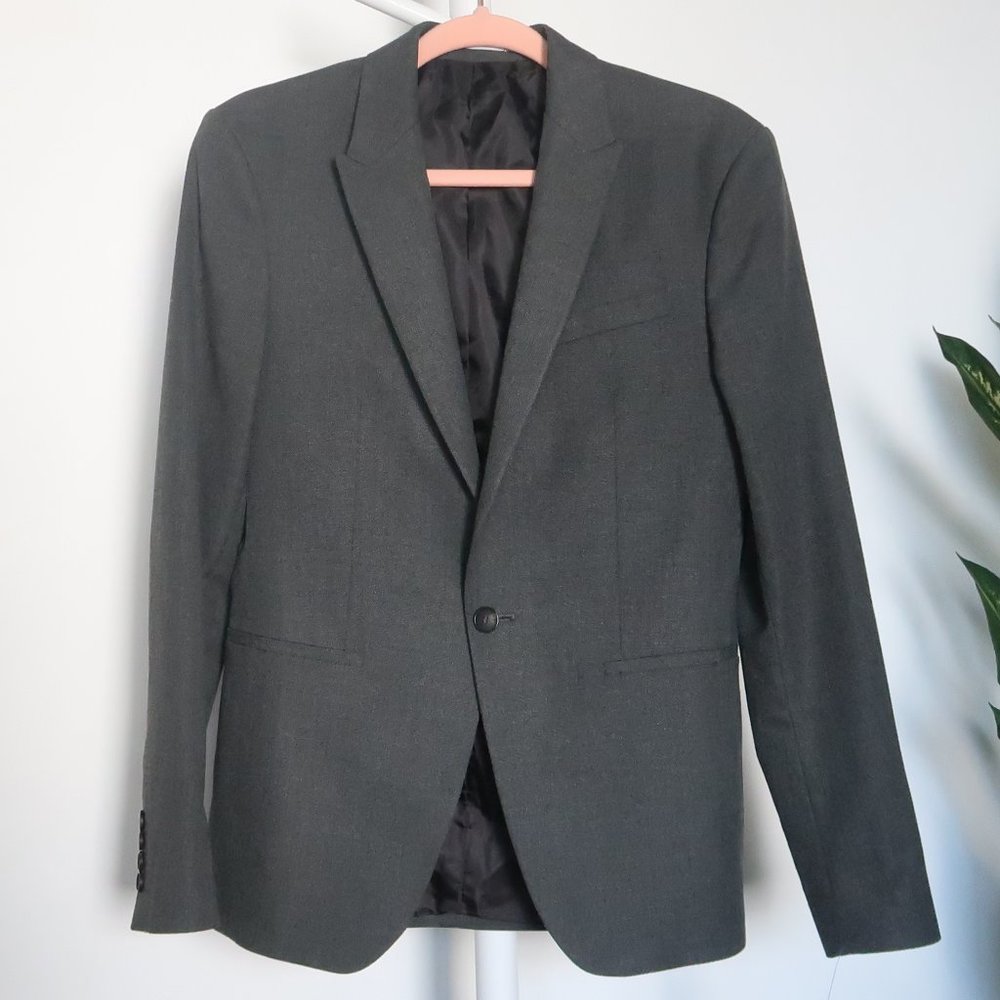Zara Grey Single-breasted Blazer Size 36